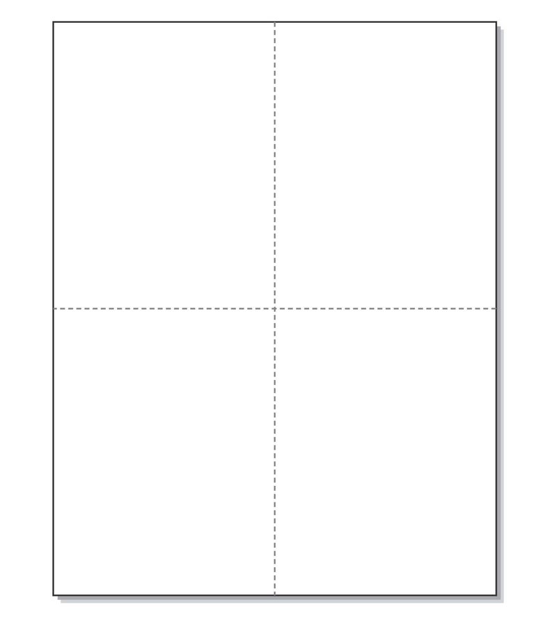 NextDayLabels بطاقات بريدية من نيكست داي ليبلز - 8-1/2 × 11 لطابعات الليزر والحبر 4 بطاقات في الصفحة، (4-1/4" × 5-1/2" لكل بطاقة بعد التقطيع) 50 ورقة / 200 بطاقة - بيضاء - Image 1